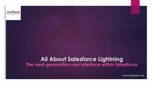 All About Salesforce Lightning