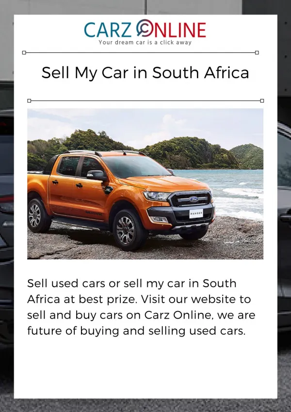 Sell My Car in South Africa