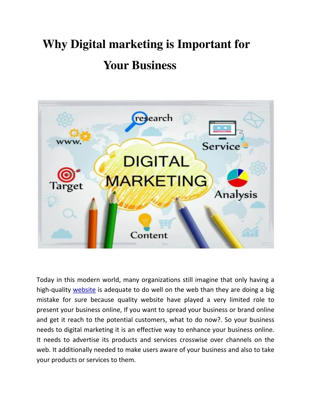 why digital marketing is important for