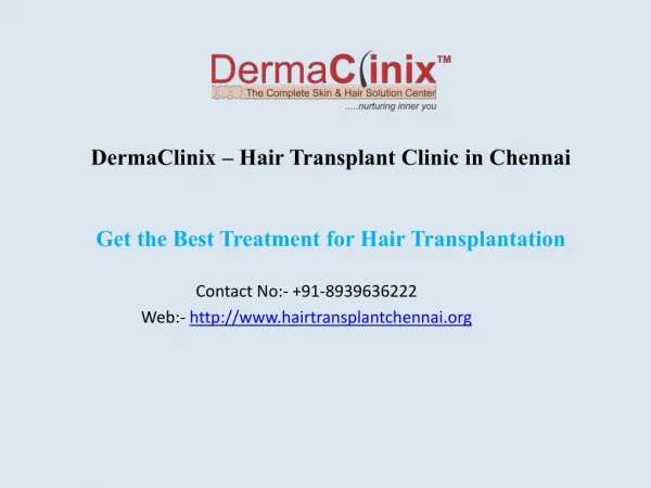 Get the Best Treatment for Hair Transplantation