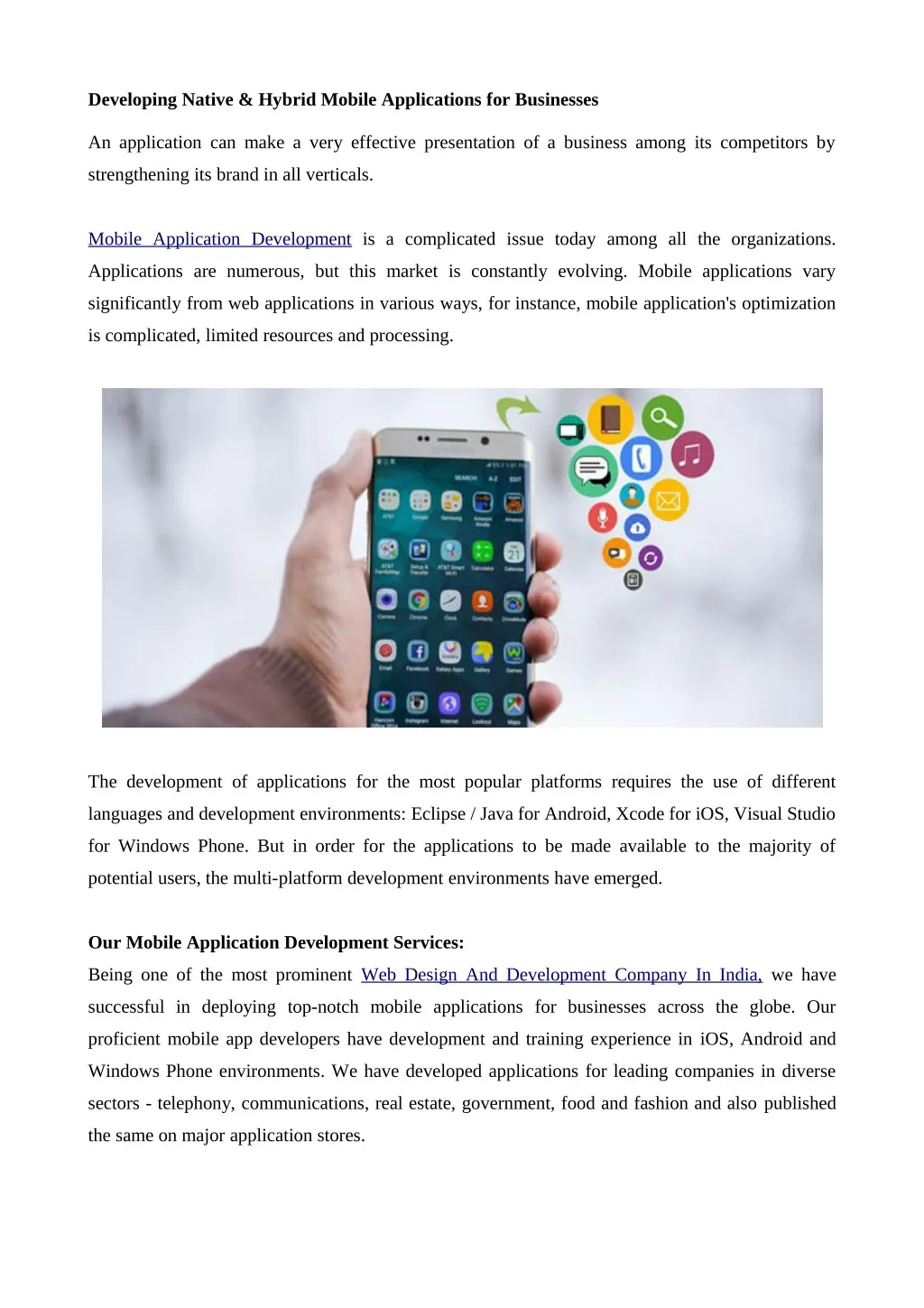 developing native hybrid mobile applications