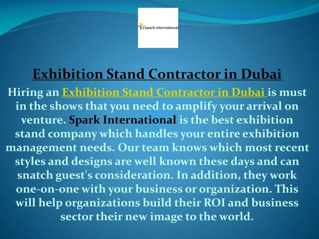 exhibition stand contractor in dubai hiring