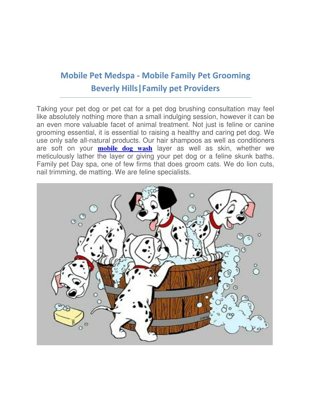 mobile pet medspa mobile family pet grooming