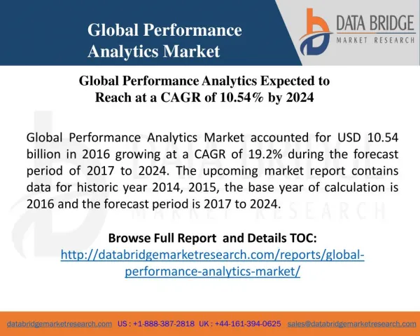 Global Performance Analytics Market â€“ Industry Trends and Forecast to 2024