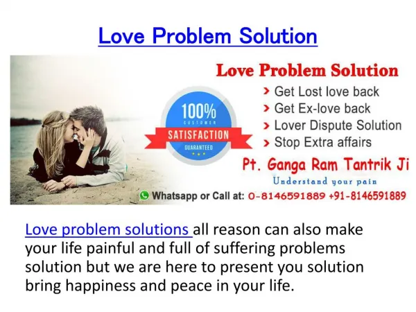 Love Problem Solution | 91-8146591889 | Astro Ganga Ram Tantrik