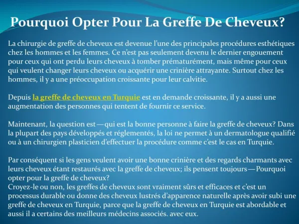 Meilleur Clinique Greffe De Cheveux Turquie, Clinique Greffe De Cheveux Turquie