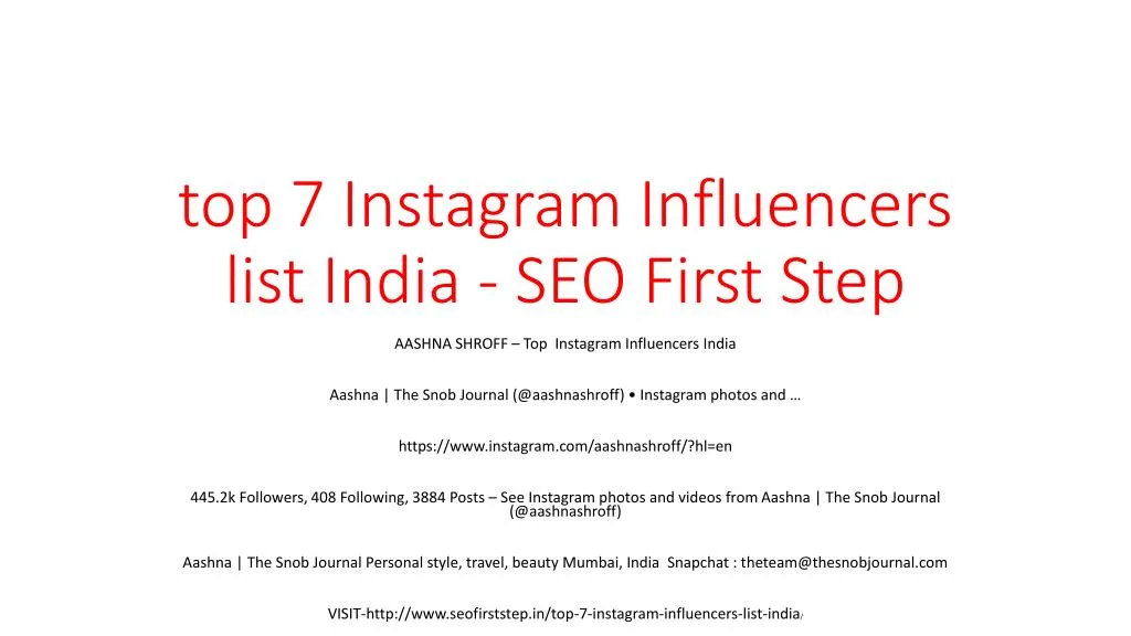 top 7 instagram influencers list india seo first step