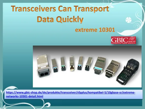 Transceivers Can Transport Data Quickly