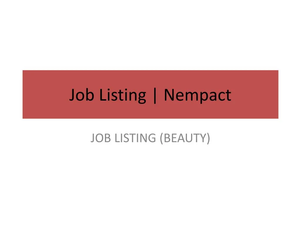 job listing nempact