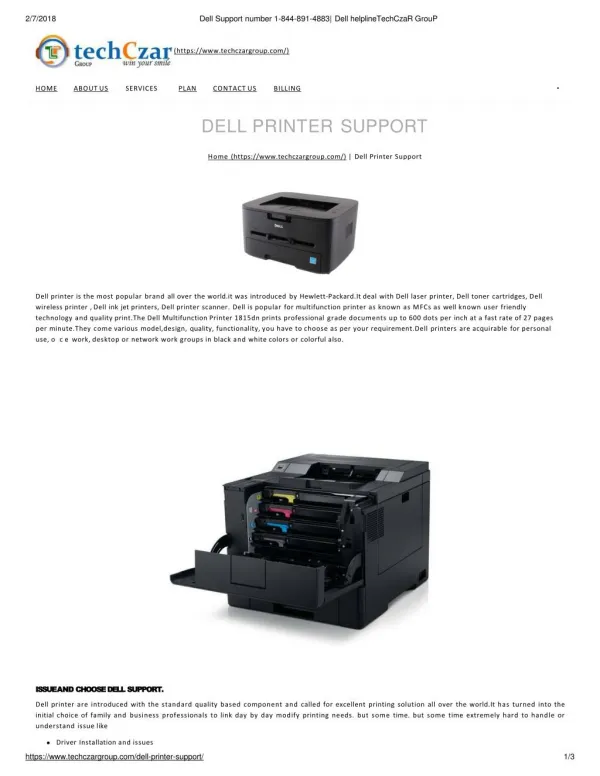 dell printer customer service 1844-891-4883 tech help