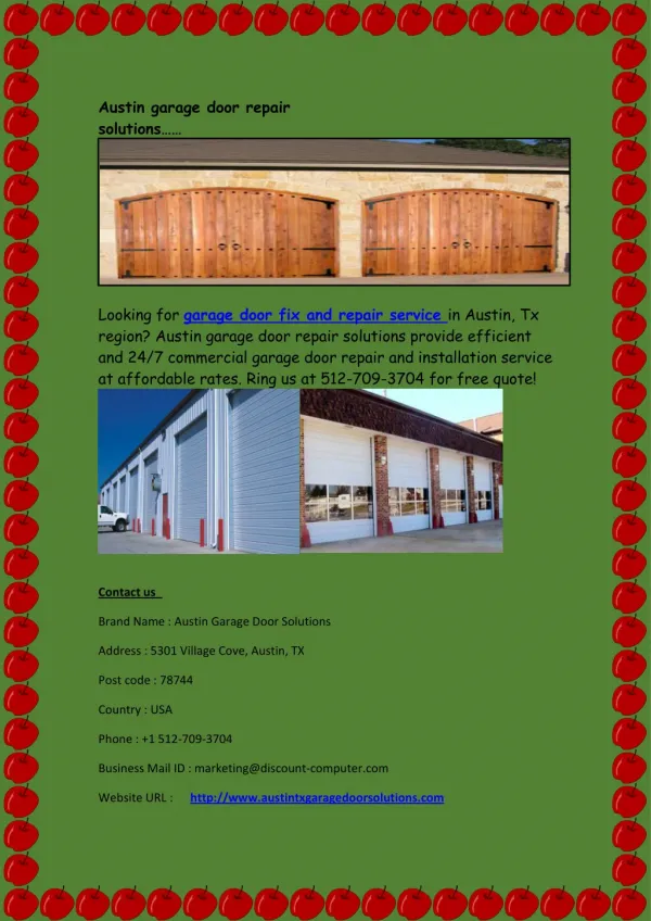 Best Garage Doors Installation and Repair Service Cedar Park