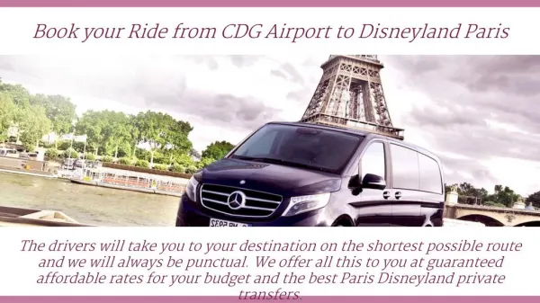 CDG Airport To Disneyland Paris