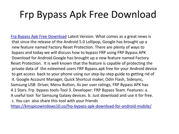 Frp Bypass Apk Download Free