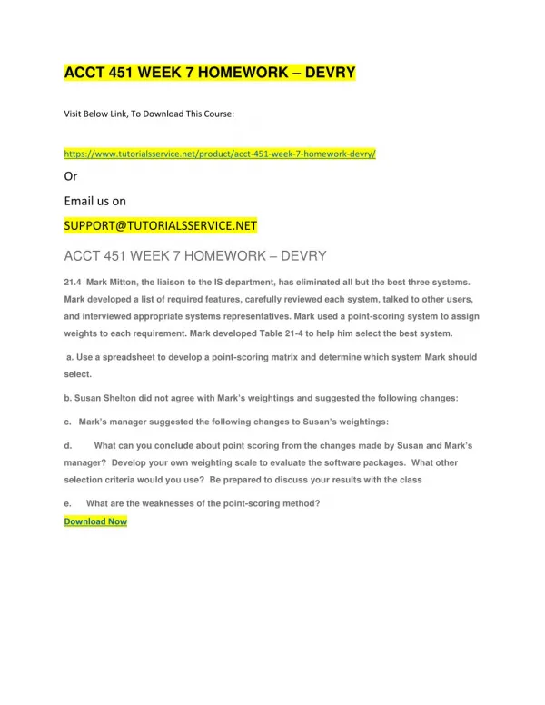 acct 451 week 7 homework devry