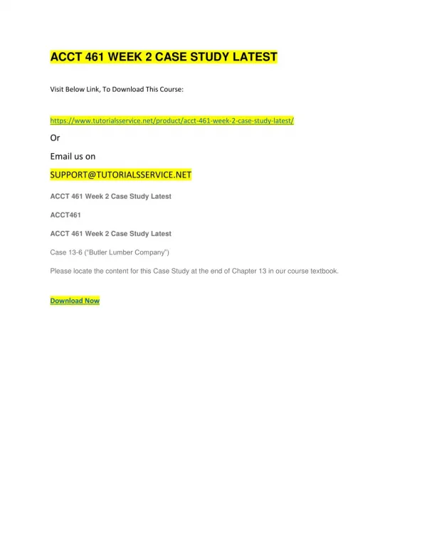 acct 461 week 2 case study latest