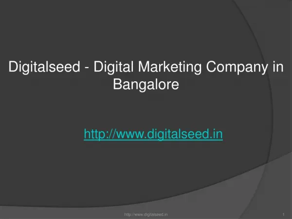 Digitalseed - Digital Marketing Company in Bangalore