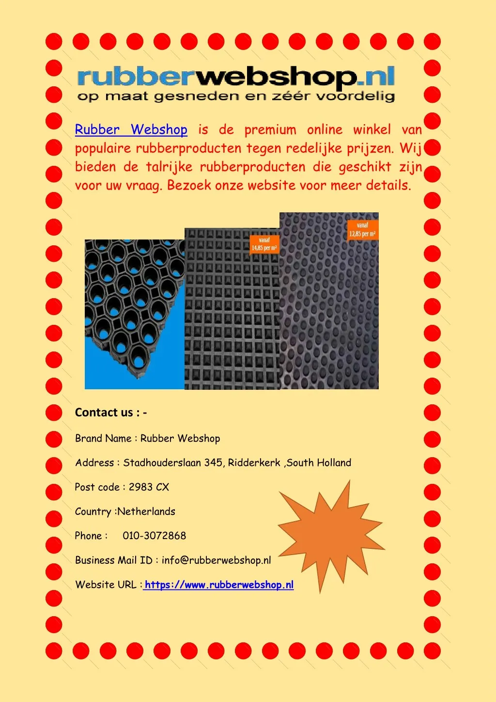 rubber webshop is de premium online winkel
