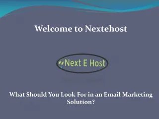 best email marketing solutions, Email marketing solutions- Nextehost - slide 1