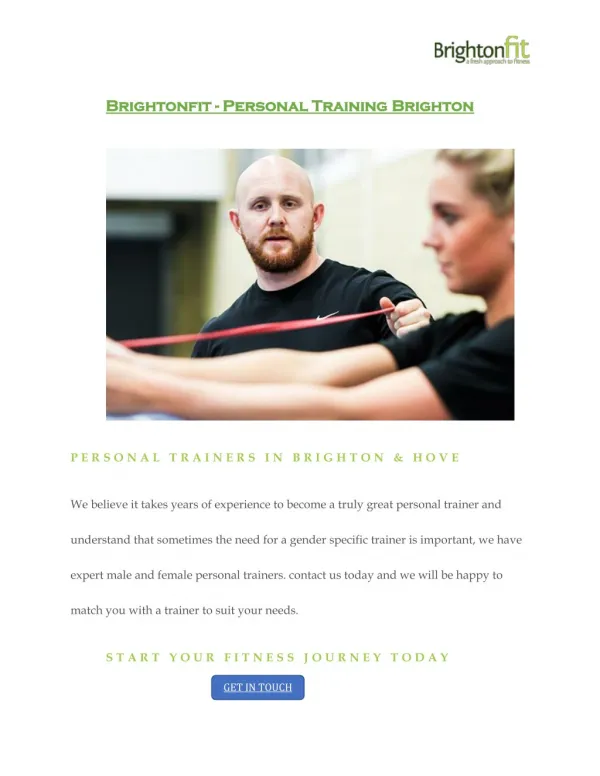 Brightonfit - Personal Training Brighton