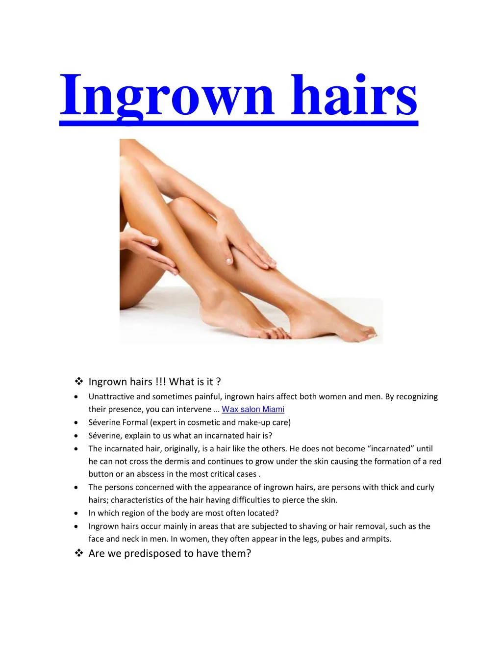 ingrown hairs