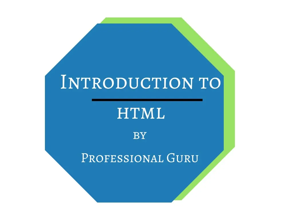 introduction to html by