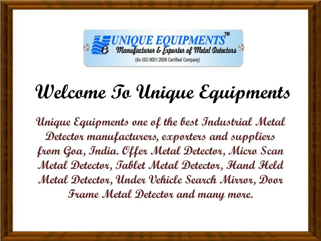 welcome to unique equipments