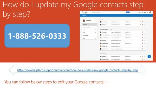 How do i update or delete google contacts step by step