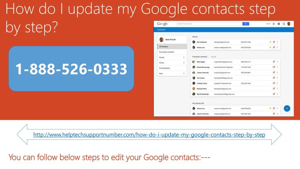 how do i update my google contacts step by step
