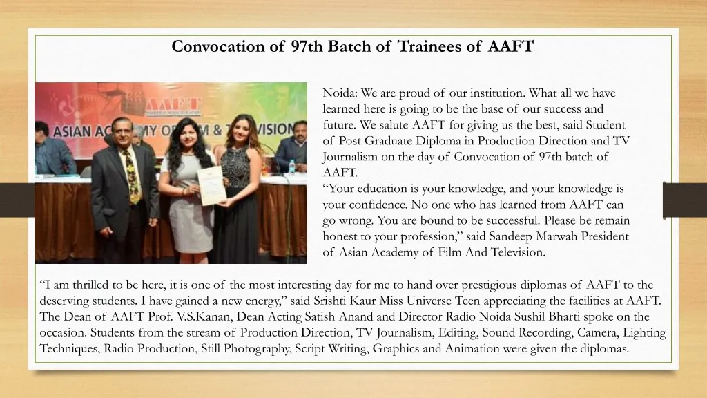 convocation of 97th batch of trainees of aaft