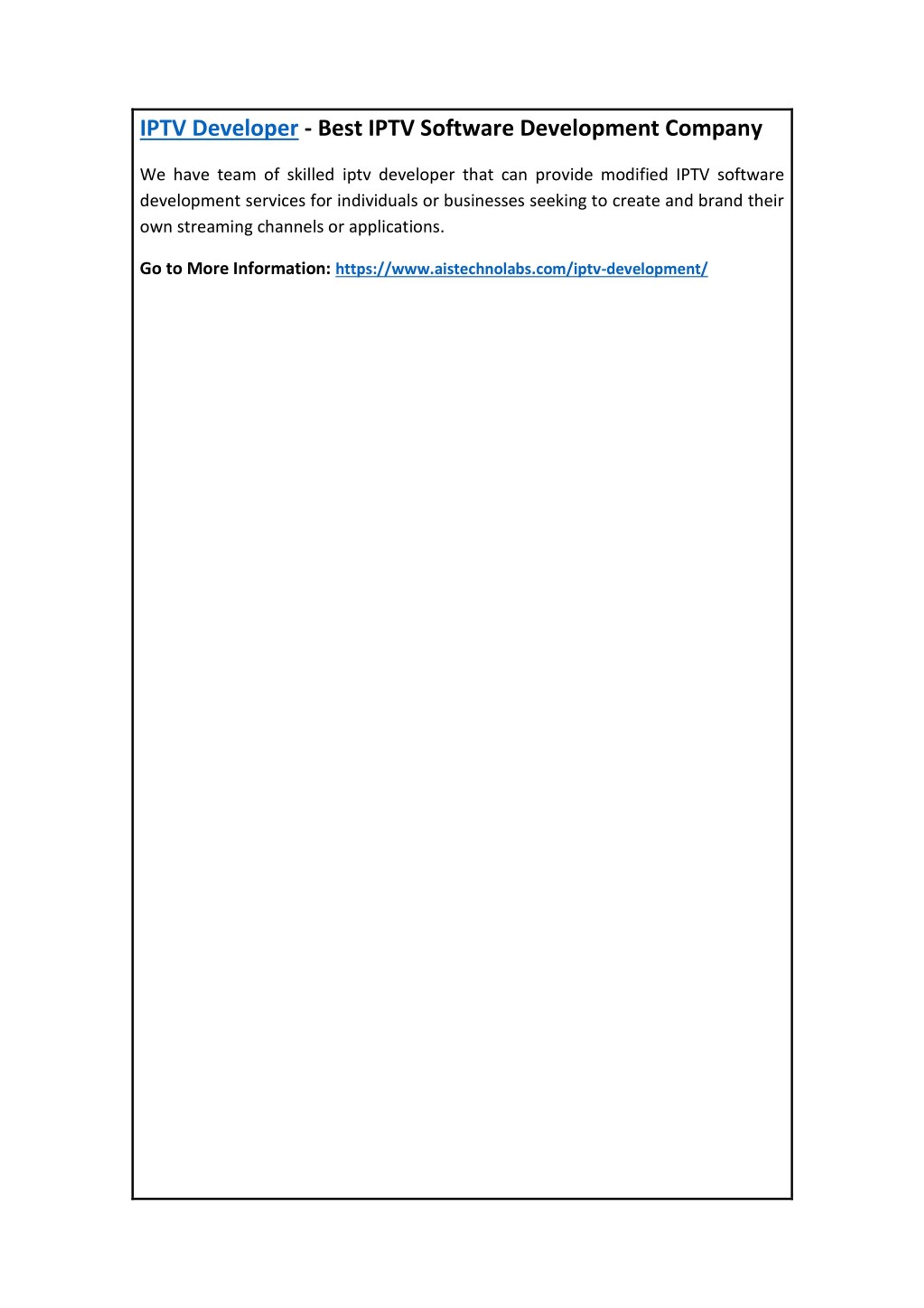 Hello Iptv Developer Code PPT - IPTV Developer - Best IPTV Software Development Company ...