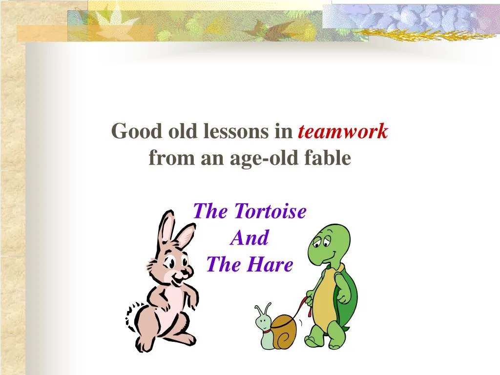 good old lessons in teamwork from