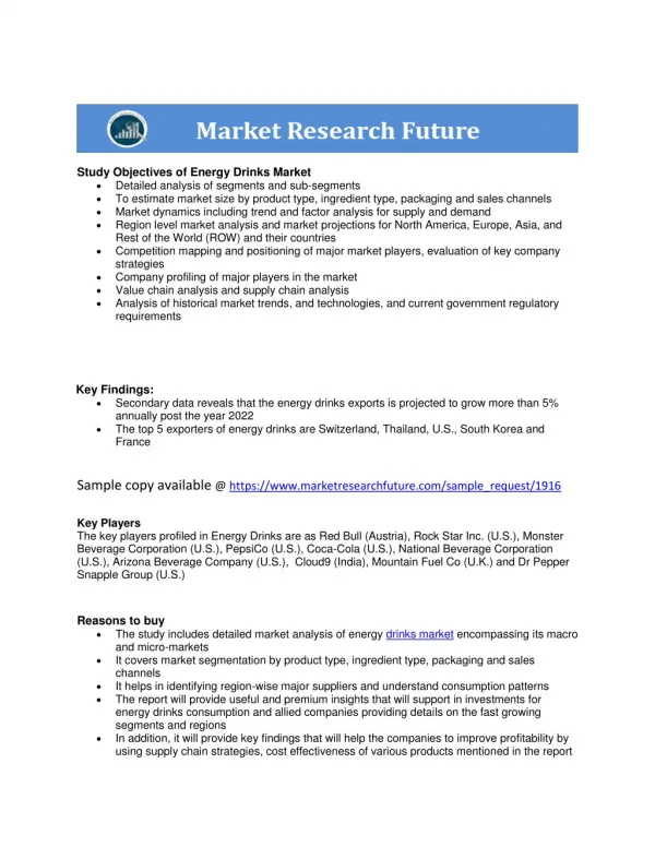 Energy Drinks Market report download