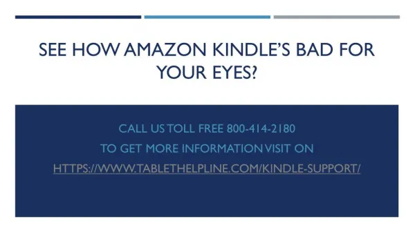 See How Amazon Kindle’s bad for your eyes?