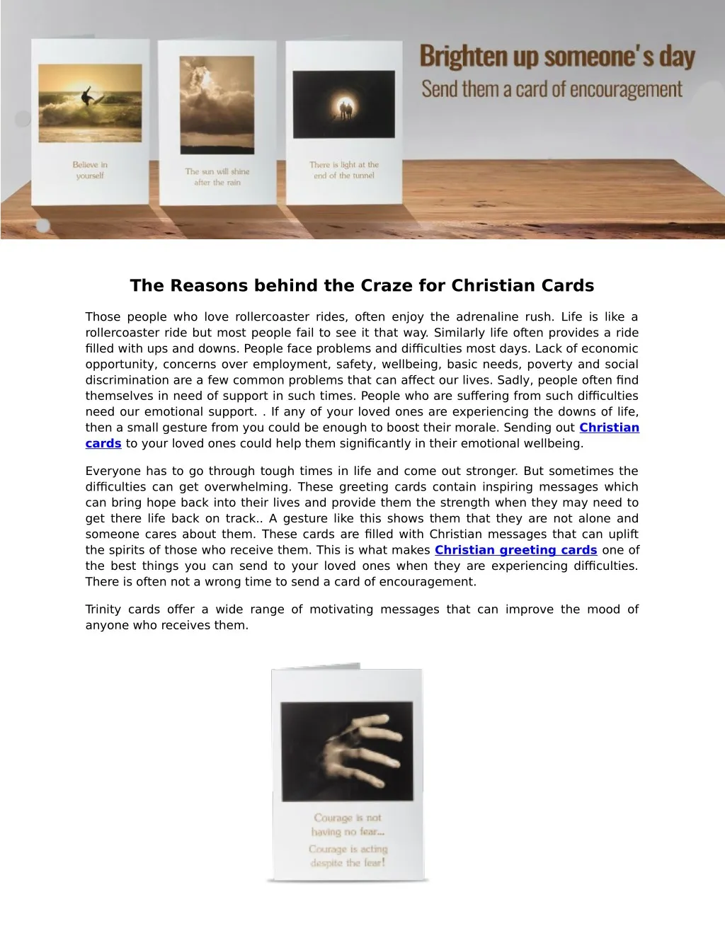 the reasons behind the craze for christian cards