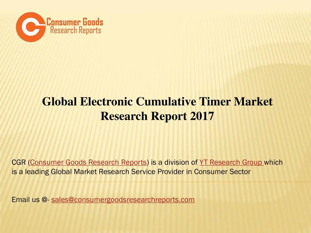 global electronic cumulative timer market