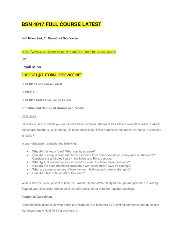 bsn 4017 full course latest