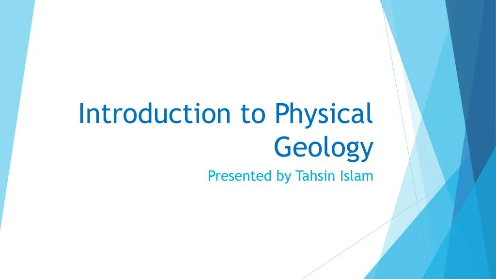 introduction to physical geology