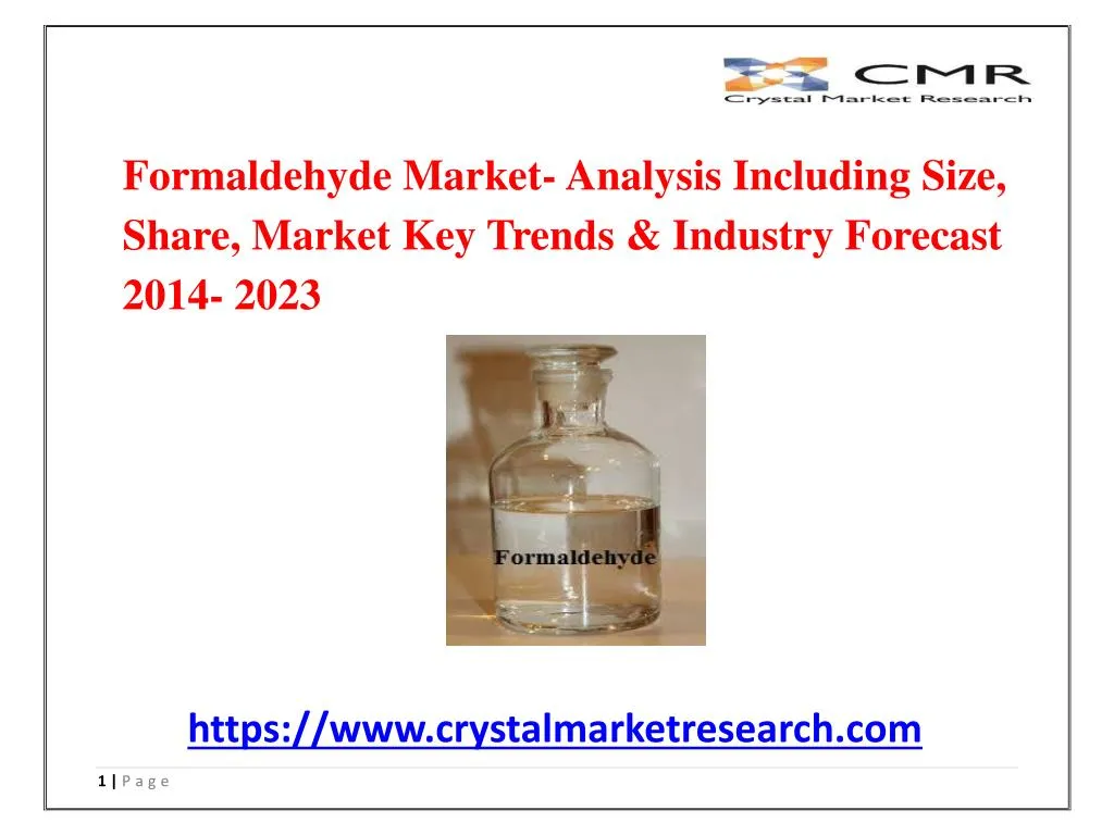 formaldehyde market analysis including size share