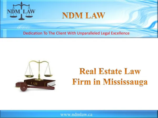 Real Estate Legal Aid Providers Mississauga | NDM LAW