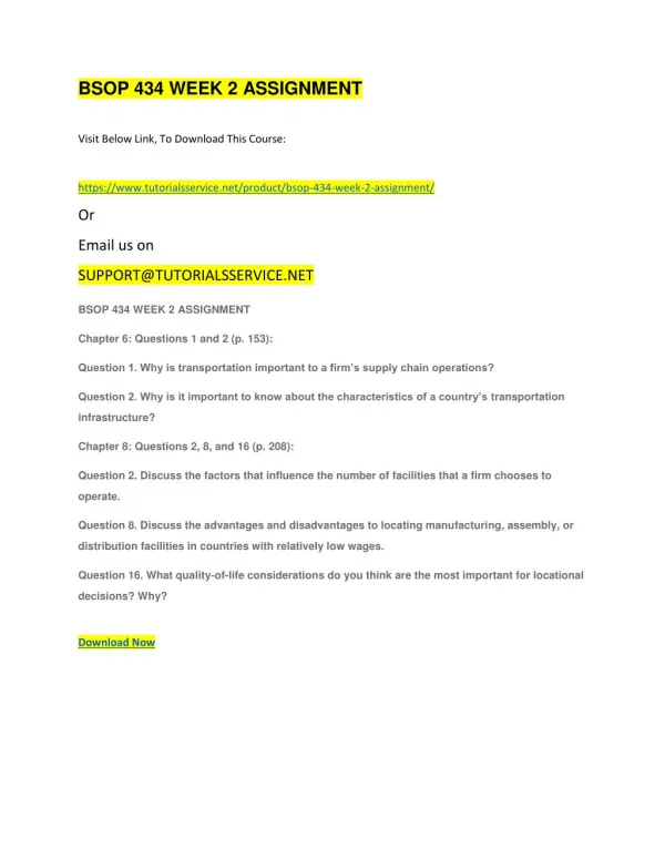 bsop 434 week 2 assignment