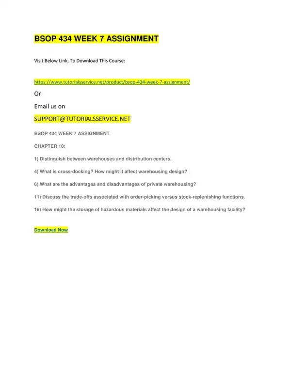 bsop 434 week 7 assignment