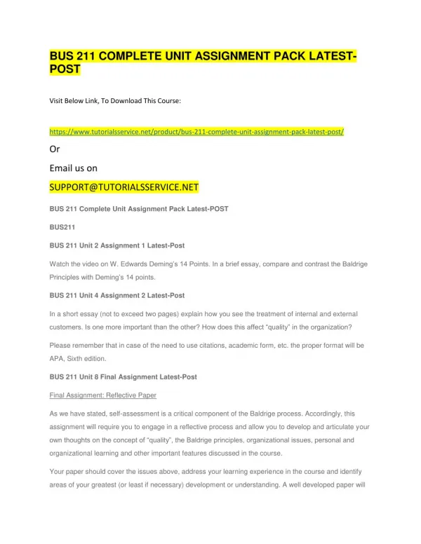 bus 211 complete unit assignment pack latest post