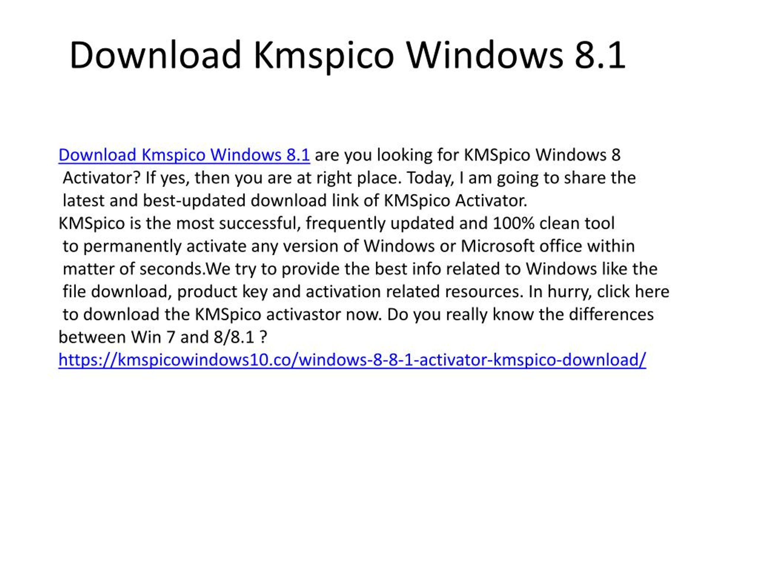Ppt download kmspico windows 8 1 powerpoint presentation free