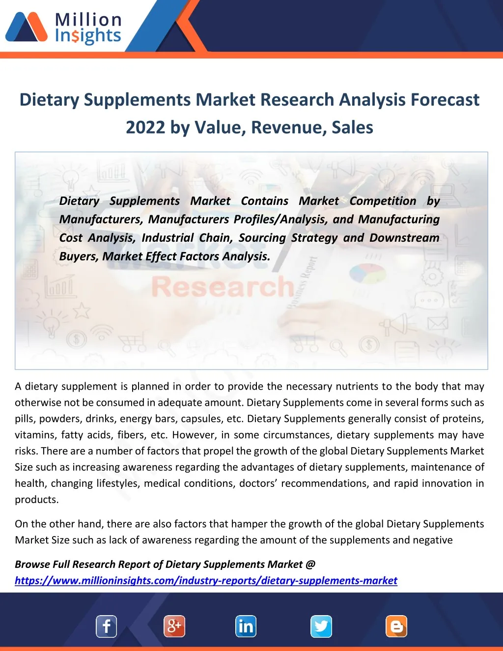 dietary supplements market research analysis