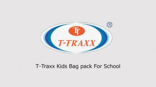 T-Traxx Kids Bag pack For School