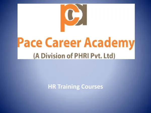 HR Training Institute in Pune - Pace Career Academy