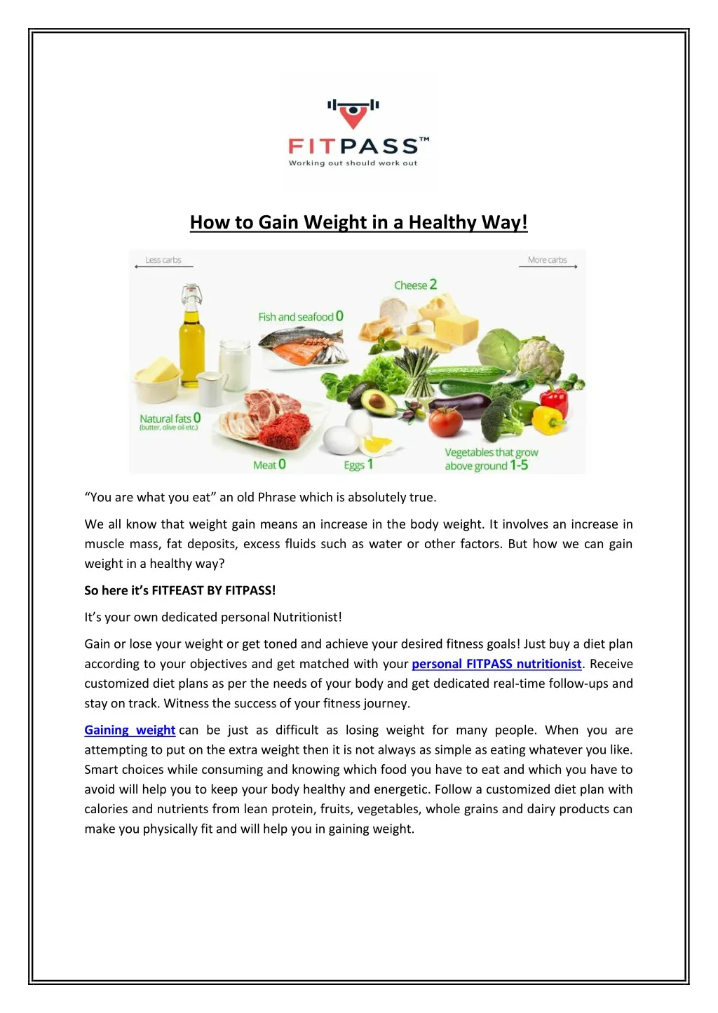 how to gain weight in a healthy way