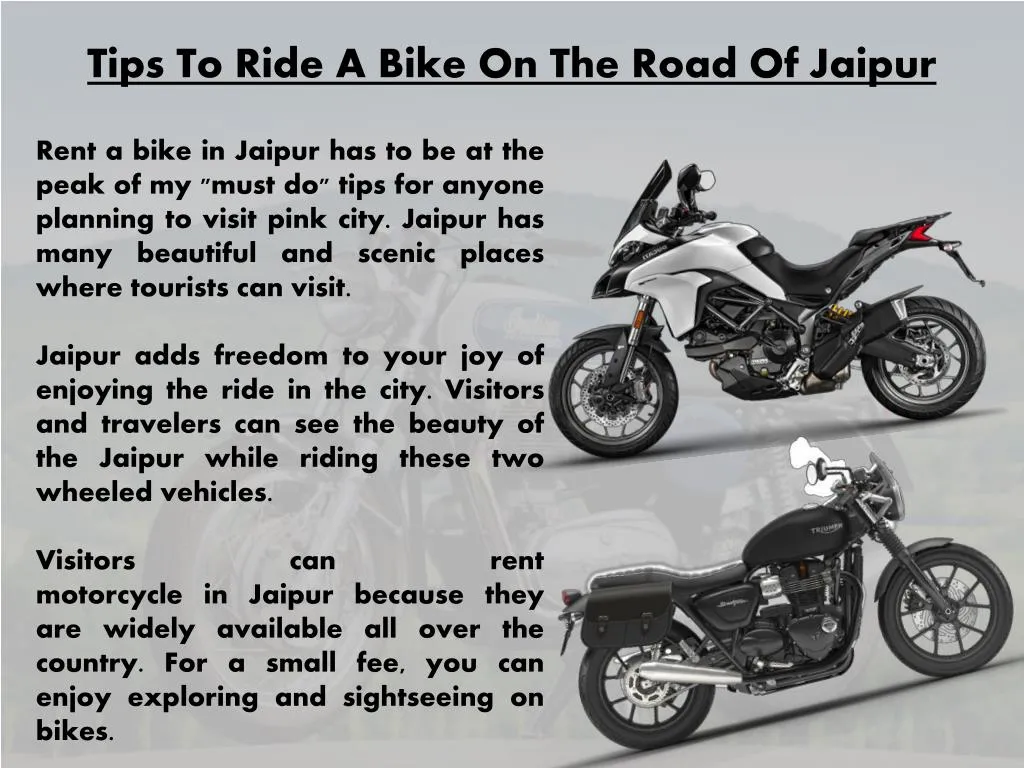 tips to ride a bike on the road of jaipur