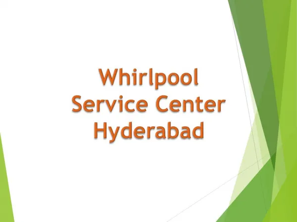 Whirlpool Service Center in Hyderabad