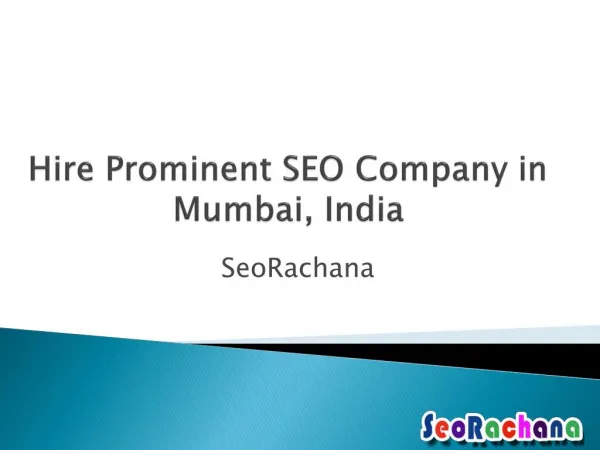 Hire Prominent SEO Company in Mumbai, India
